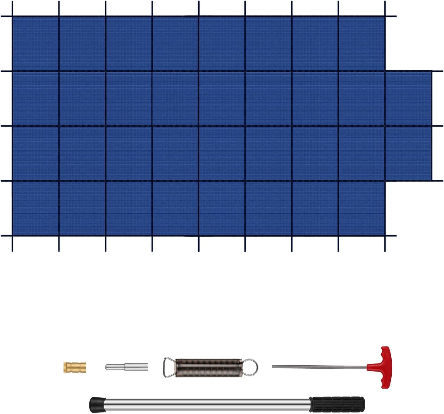 Inground Pool Safety Covers, Fits 18x36ft Rectangle Swimming Pool, High Strength Mesh Safety Pool Cover, Winter Pool Safety Covers with Installation Tools (Blue, Fit 18x36ft Pool)