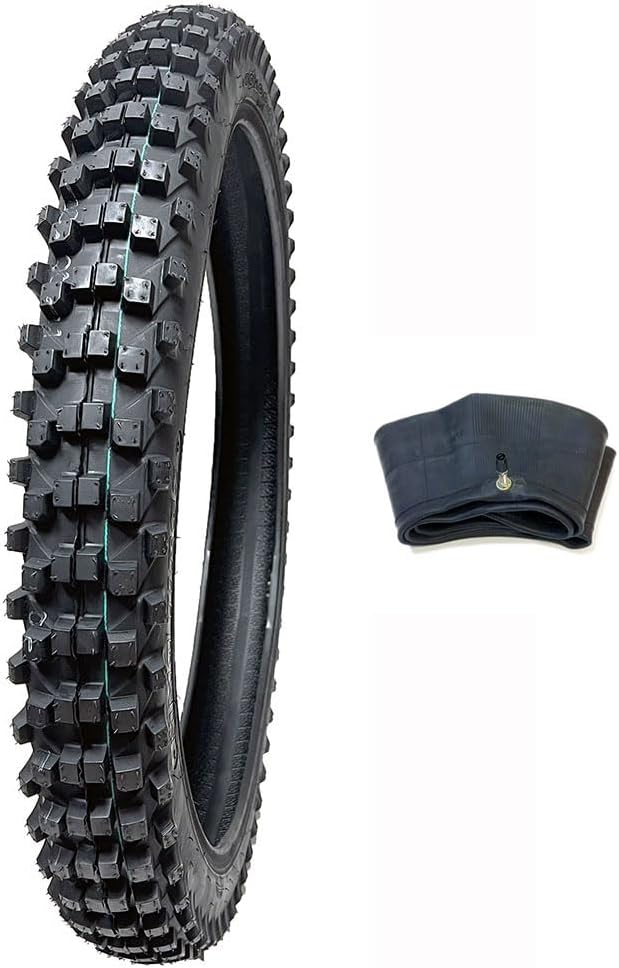 MMG Combo Dirt Bike Tire Size 80/100-21, Includes Inner Tube Size 80/100-21 TR4 Valve Stem