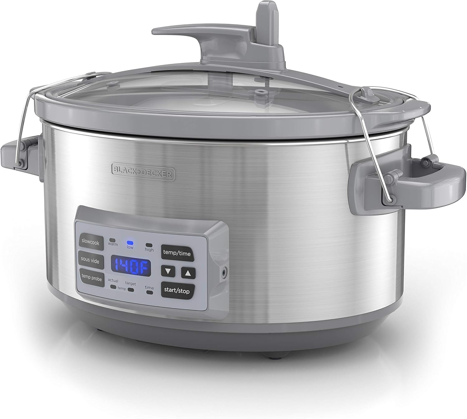 BLACK+DECKER 7-Quart Slow Cooker, SCD4007, Chalkboard Exterior, Locking Lid, 3 Heat Settings, Removable Stoneware Crock