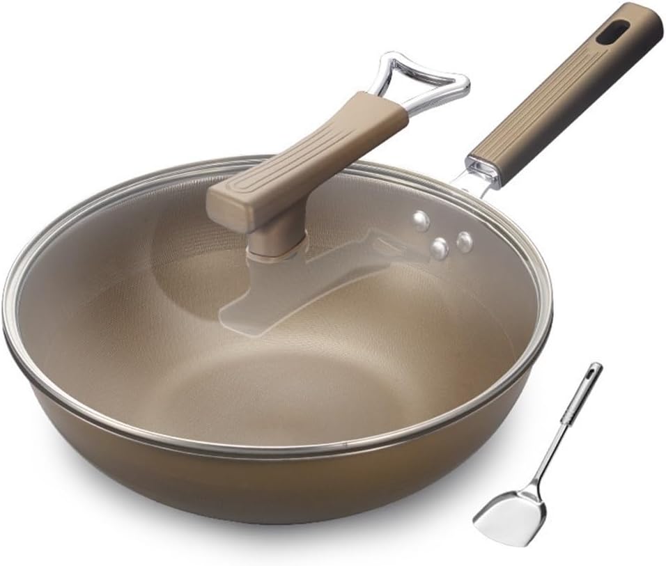 Stone Fryer, Household Non Stick Pot, Enamel Glaze, Multi-purpose Flat Bottomed, Cooking, Kitchen Utensils