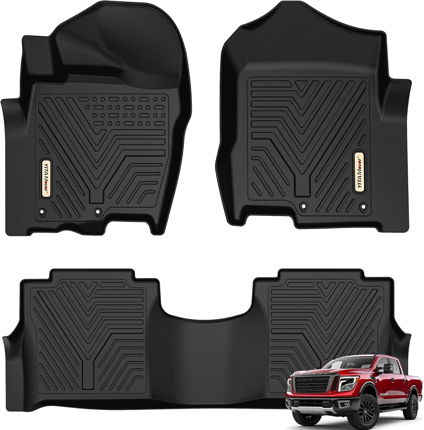 YITAMOTOR Floor Mats Fit for 2018-2024 BMW X3 (Only for car Without Spare tire), TPE All Weather Waterproof Anti-Slip Floor Liner for BMW X3 (Don't Fit X3 30e), Black