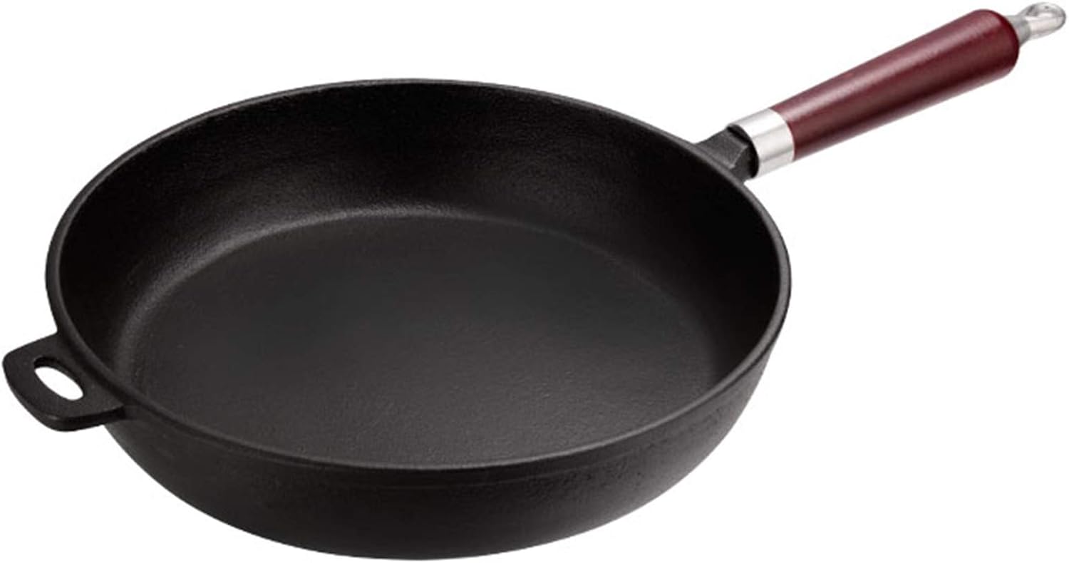 Frying Pan Skillet Wok with Lid Cast Iron Pot Cooker Universal Fried Egg Steak Pot Pancake Pot Uncoated Thick Frying Pan