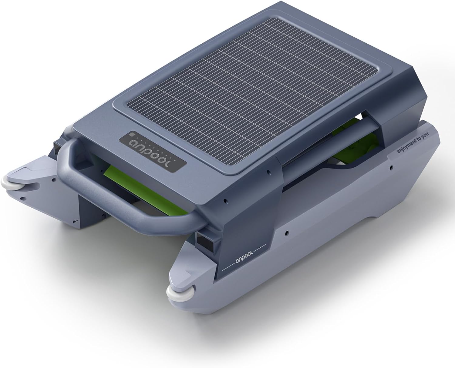 Solar Pool Skimmer Robot, Automatic Robotic Pool Skimmer with Dual Charging, 72H Runtime, One-Touch Start, UV-Resistant, Smart Navigation for Inground & Above Ground Pools