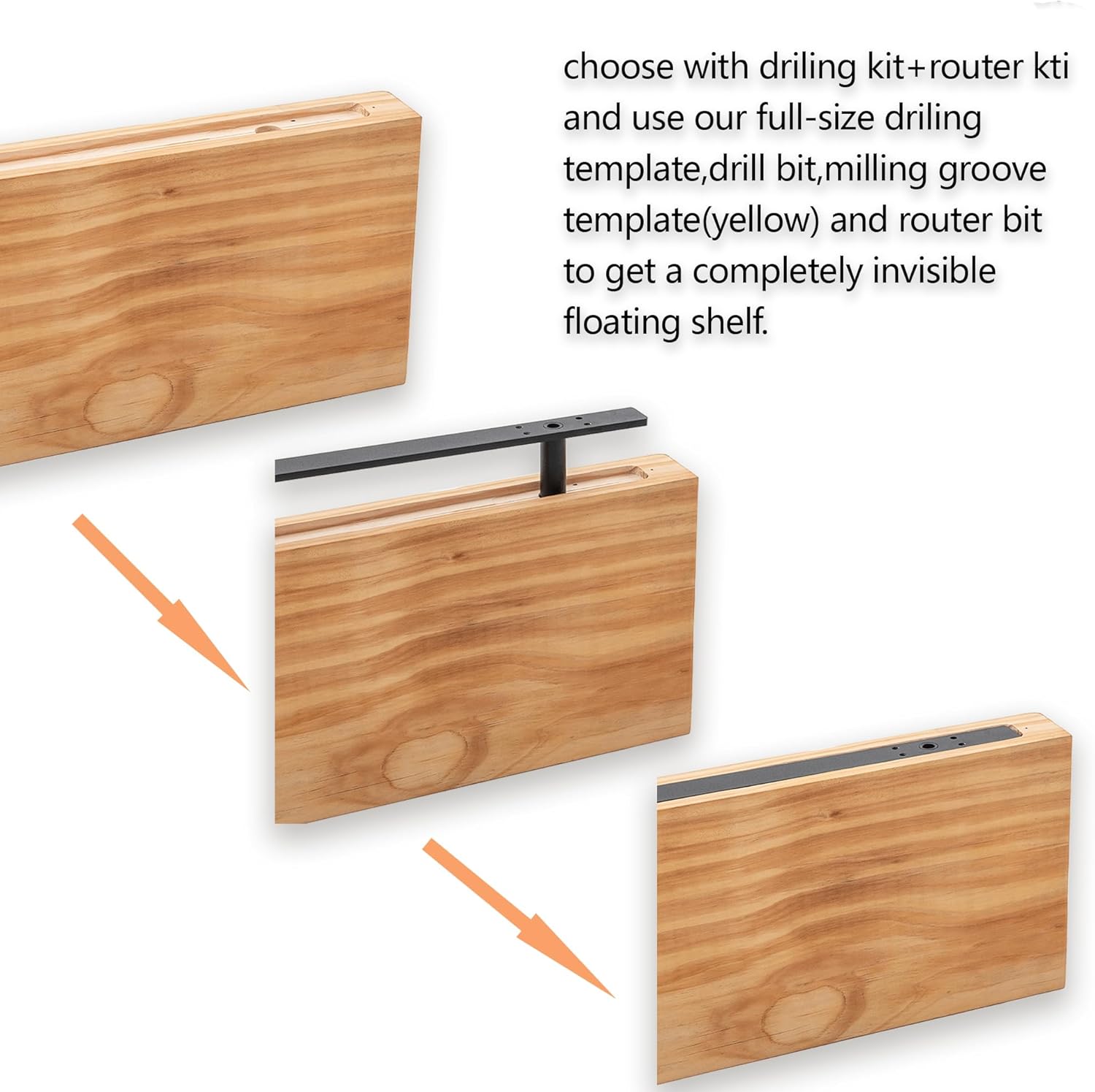 Floating Shelf Bracket ,Hidden Shelf Brackets (53 inch Premium kit)