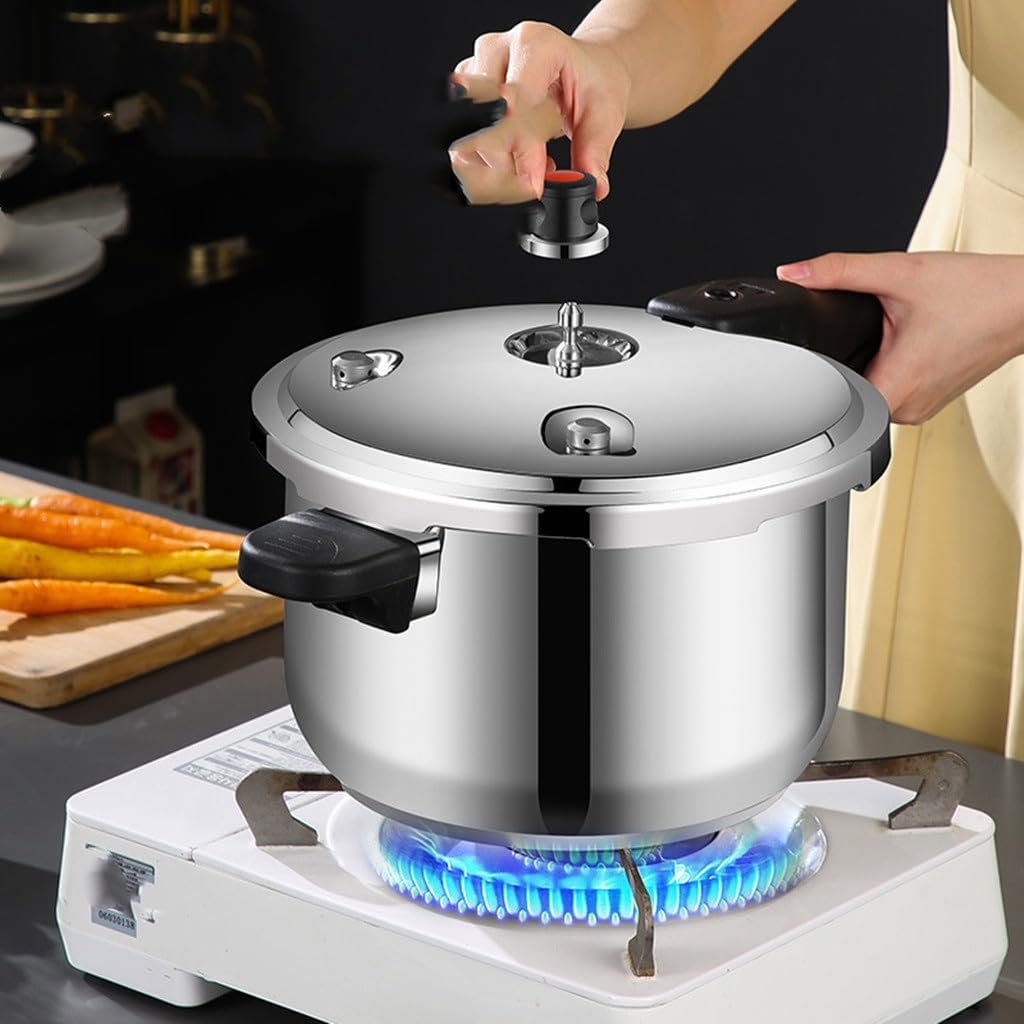 Household Stainless Steel Compound Bottom Pressure Cooker Gas Induction Explosion-Proof,As Show-0.1 Quarts