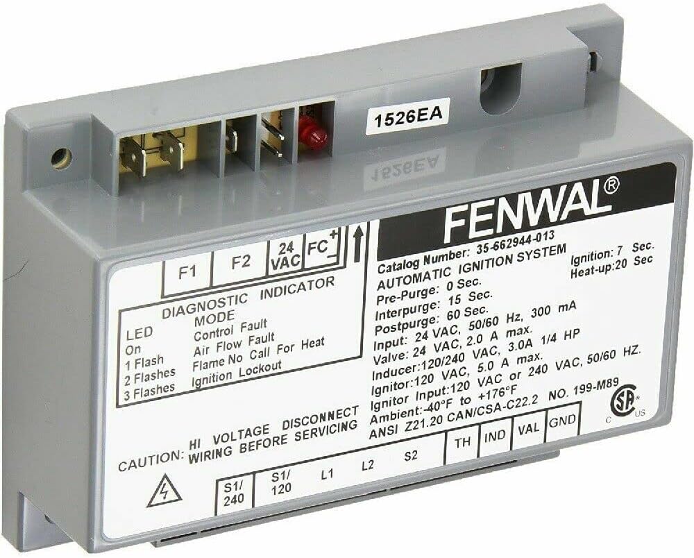 FENWAL 42001-0052S Max-E-Thermostat Ignition Control Module MasterTemp Heaters Fits Pentair Sta-Rite Max-E-Therm Pool and Spa Heaters Electrical System