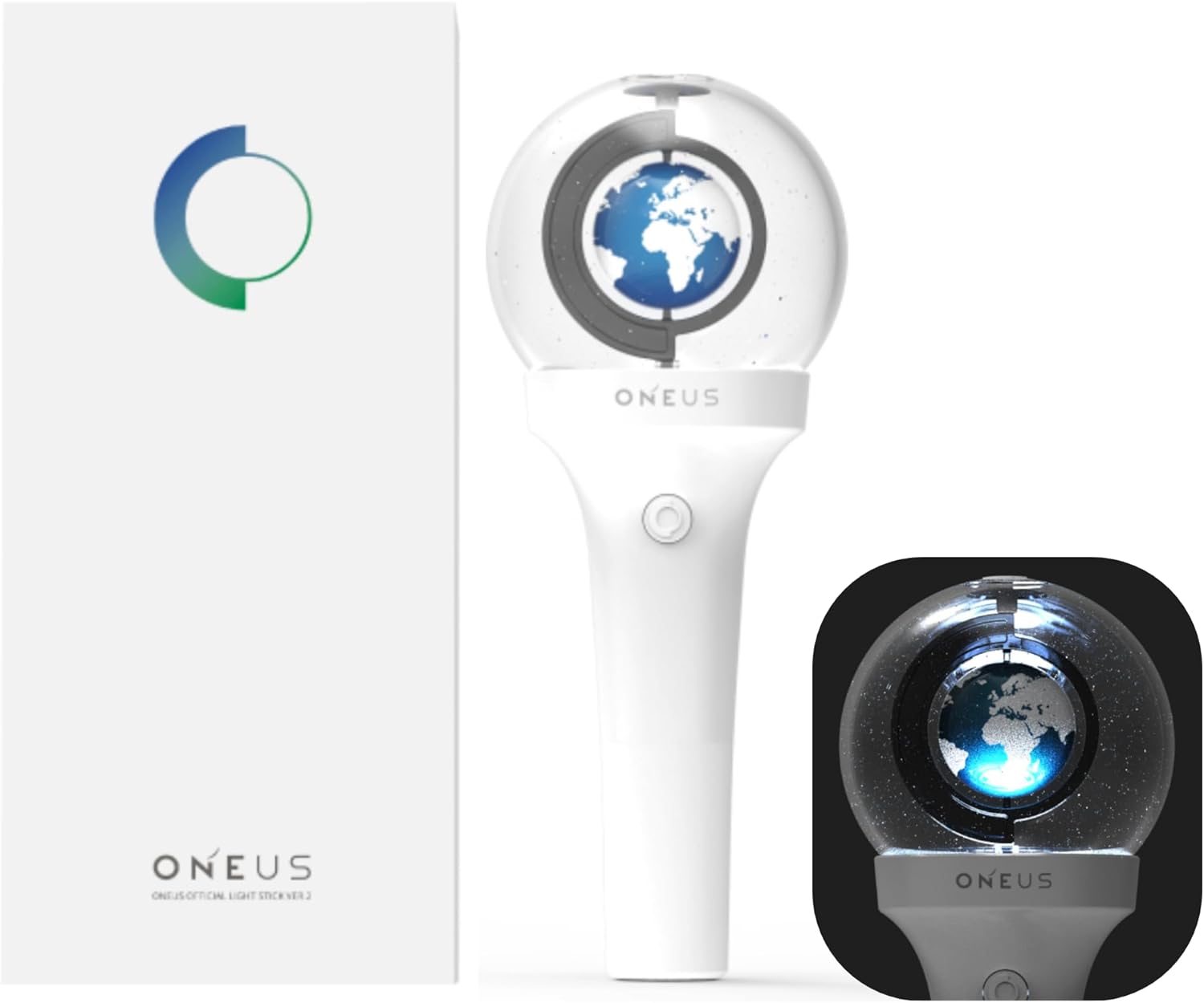 ONEUS Official Light Stick Ver.2 - Kpop Fanlight for TO MOON - Concert & Fan Meeting Essential Glow Lightstick- Customizable Design with Multiple Colors & Modes - Includes Photocards & Stickers