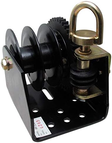 2000 lb Worm Gear Winch Split Drum (620AB), Self-Locking, Powder Coated