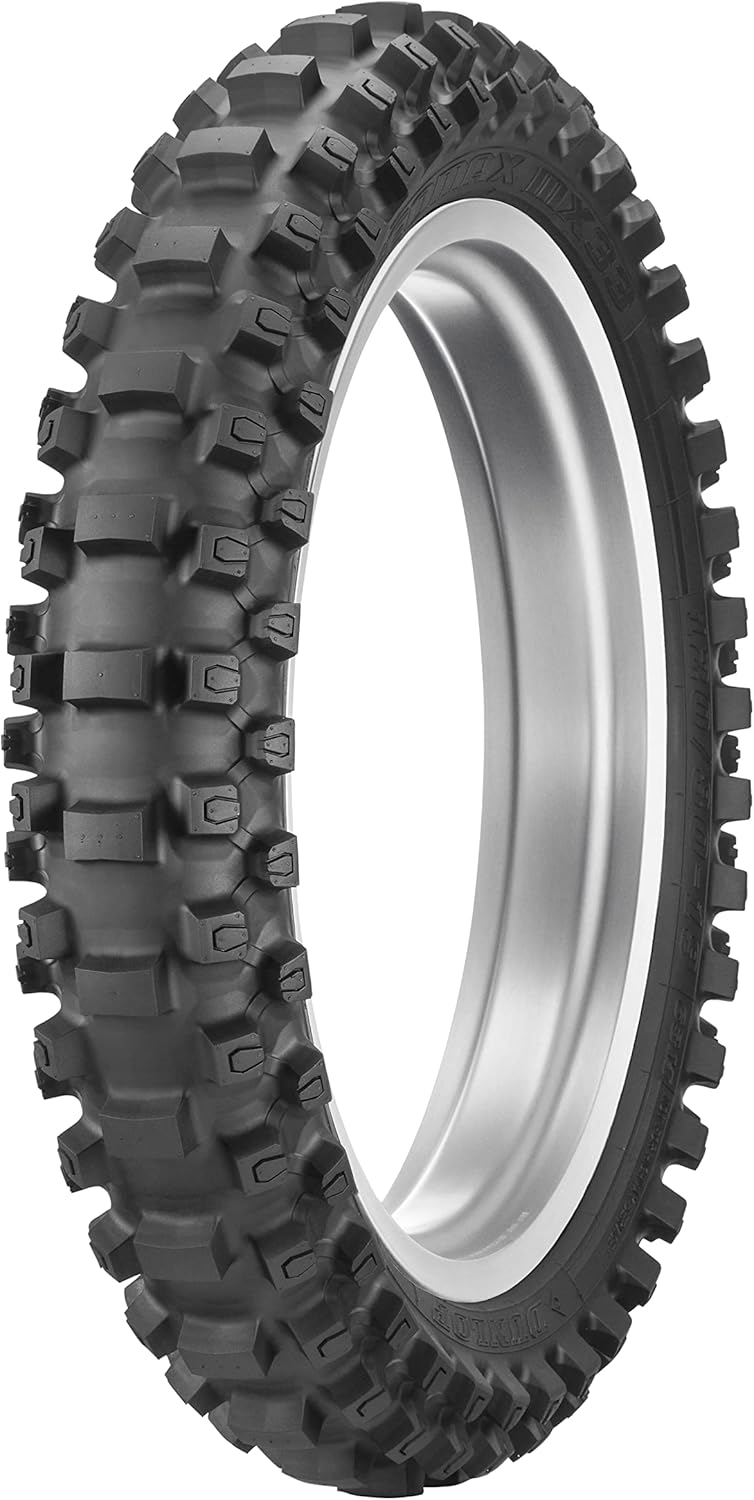 Dunlop Geomax MX33 Rear Tire (90/100-18) Compatible With 74-88 YAMAHA YZ250