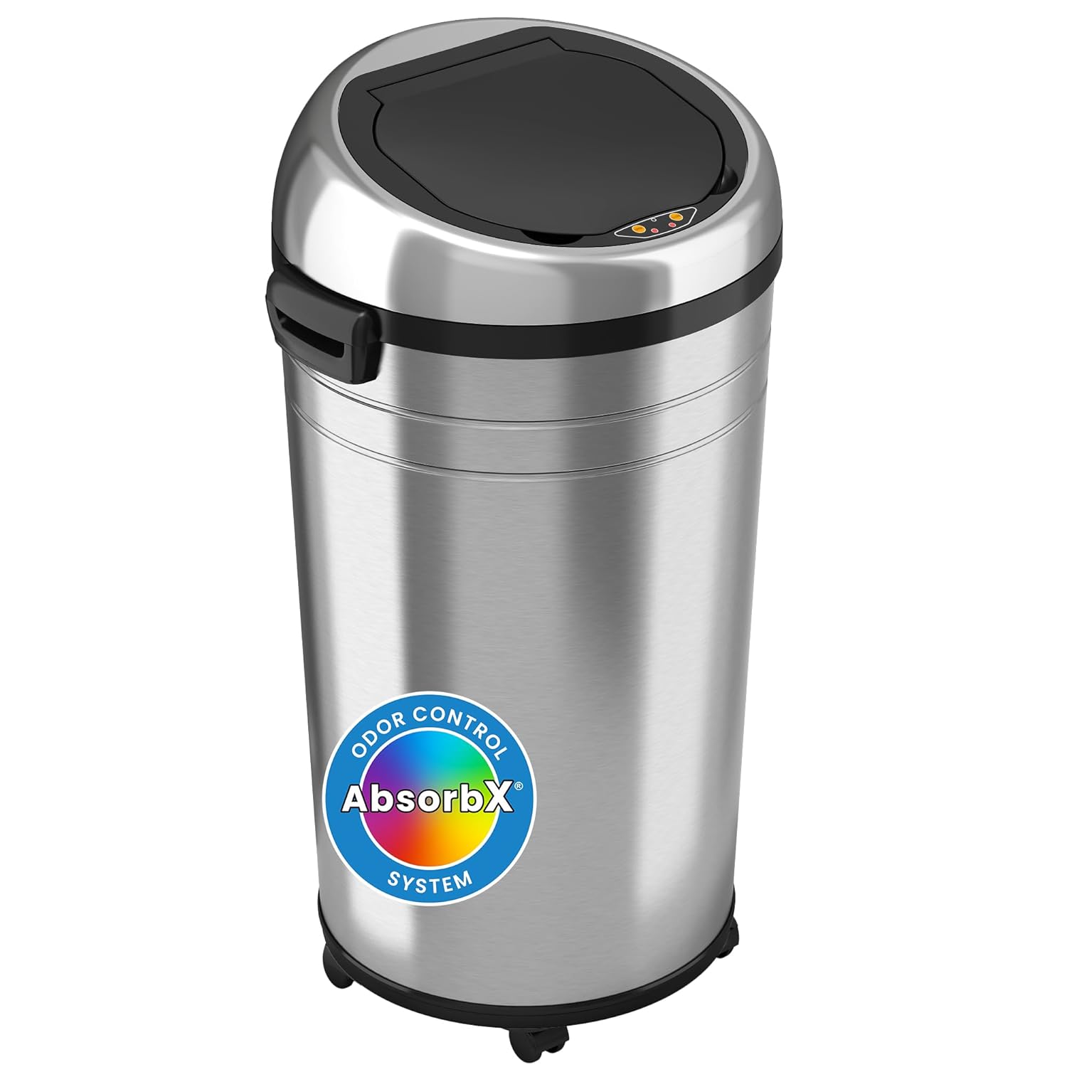iTouchless Titan 17 Gallon Swing Open Trash Can, Stainless Steel Self-Balance Flip Top Lid Commercial Grade 64 Liter Garbage Can is Perfect for Business, Restaurant, Office and Kitchen
