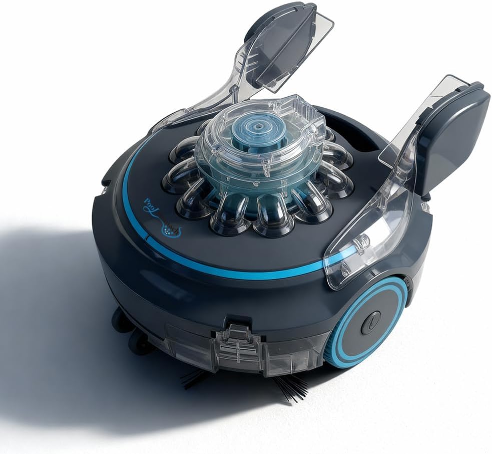 Automatic Pool Stomach 70 Pool Vacuum Robot,Strong Suction, Active Roller Brush&120-Minute Runtime,Cordless Cleaner for All Above Ground&Inground Pools (Up to 1200 Sq Ft)