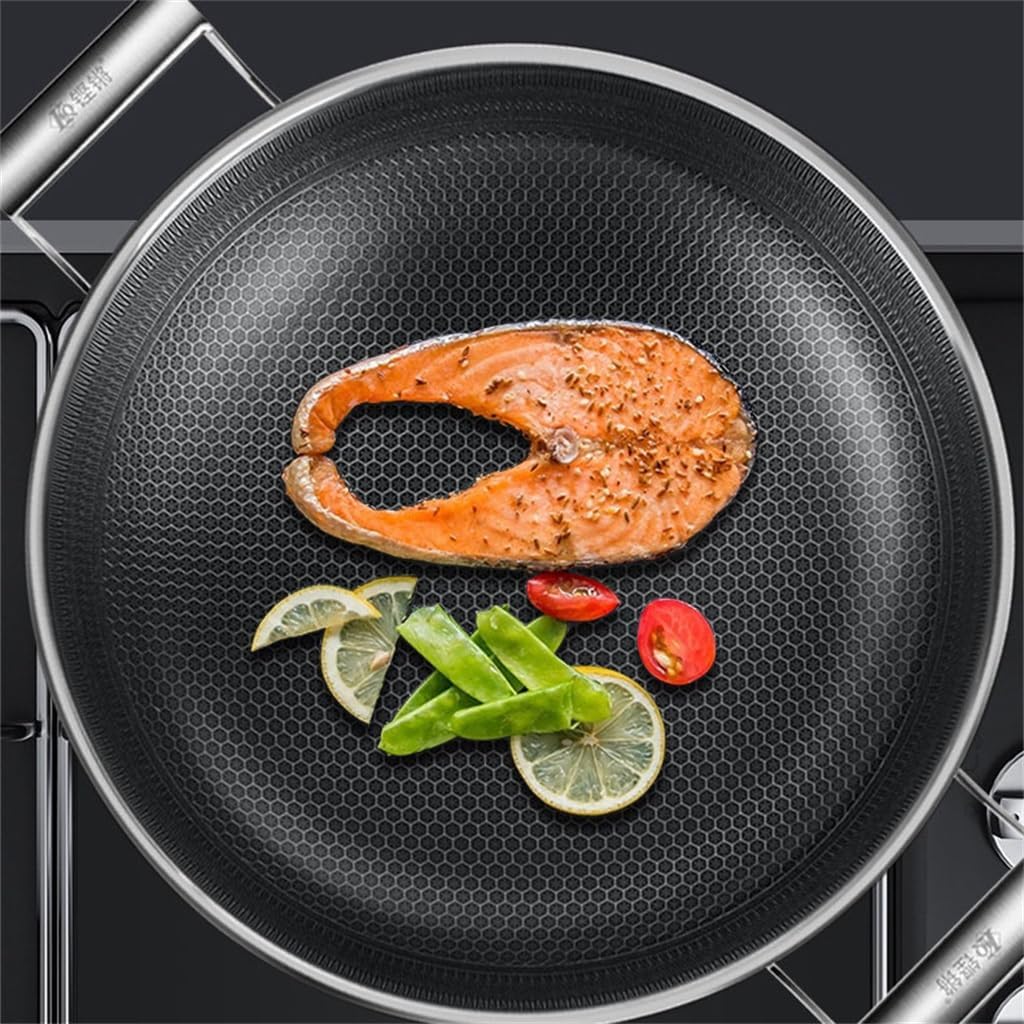 Ear Non-stick Frying Pan Stainless Steel Deepening Stew