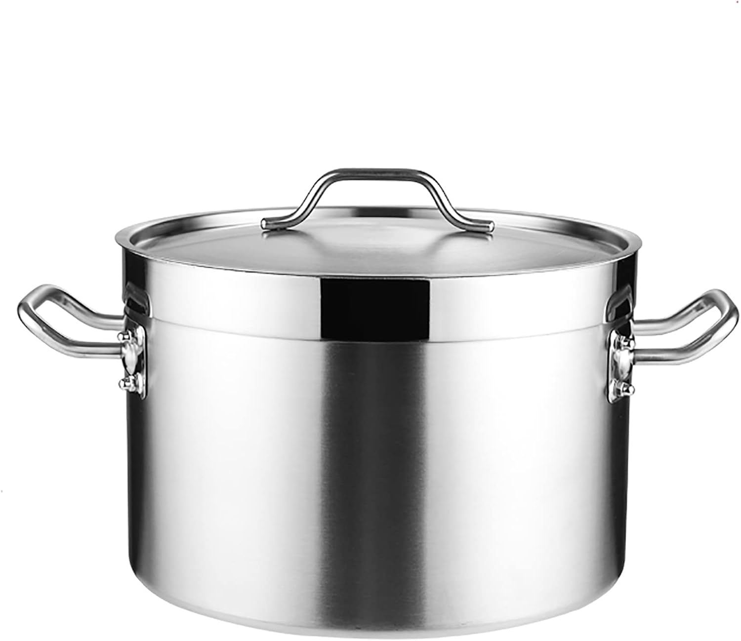 Soup Pot/Soup Bucket 304 Stainless Steel One-Piece Burn-Resistant Composite Bottom Thickened Braised Stew Pot,50CM