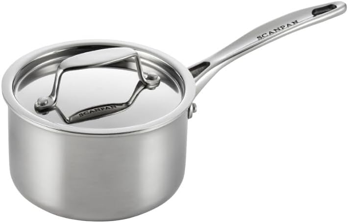 Scanpan Fusion 5 Stainless 1.3L Saucepan with Lid pan, small, silver