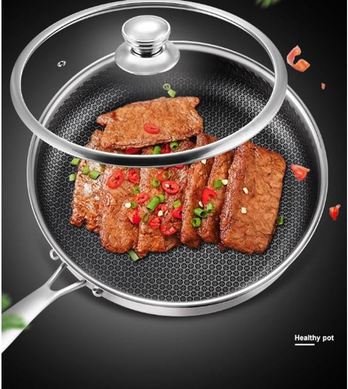 The Hybrid Non-Stick Wok Stainless Steel Non-stick Pan Household Cooking Wok Induction Cooker Gas Stoves General Family kitchen