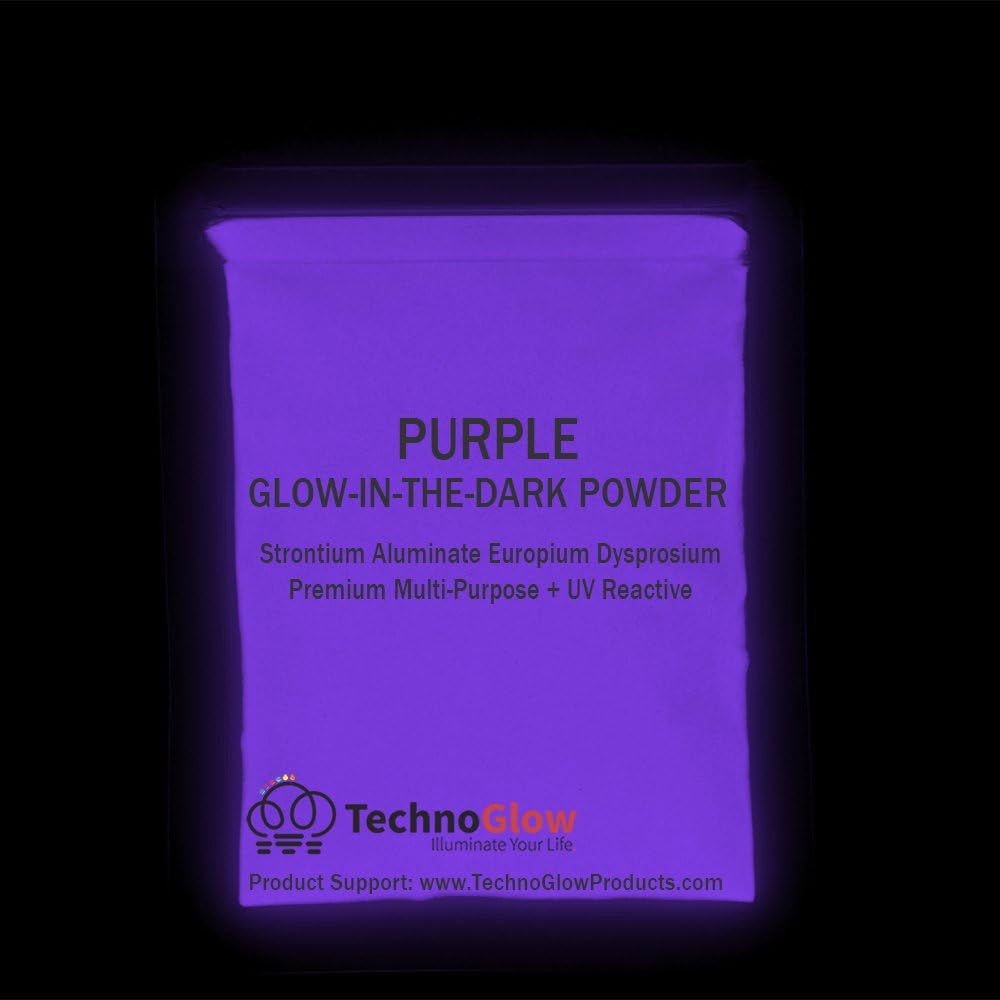 Purple Glow in The Dark & UV Reactive Pigment Powder - 500 Grams