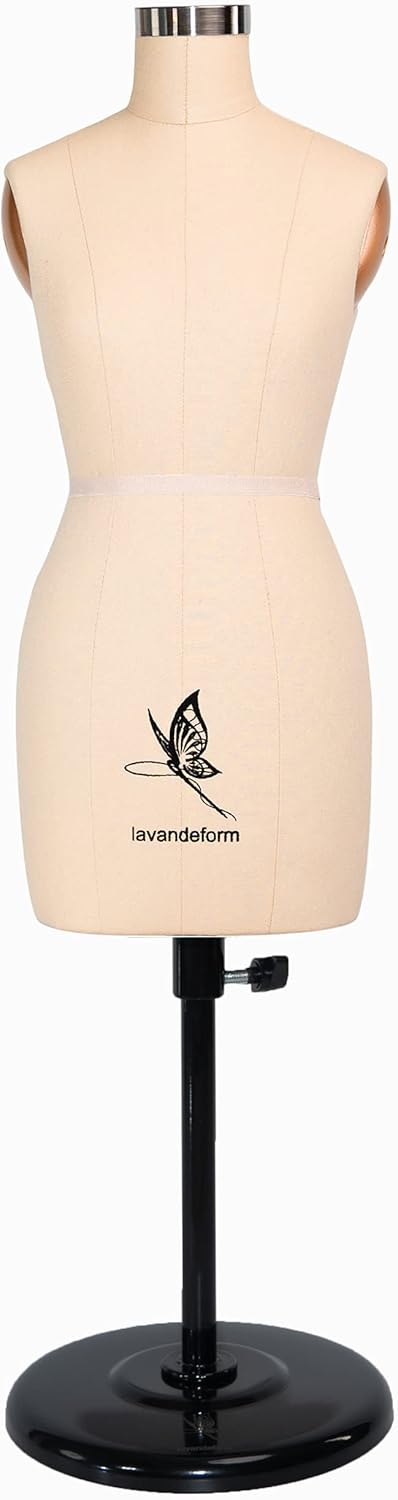 Half Scale Dress Form 1:2 Miniature Sewing Half Size Mannequin. straightly into Body Inside,（Not Adult Full Size） Fully Pinnable Dressmaker Dummy. (beiges)