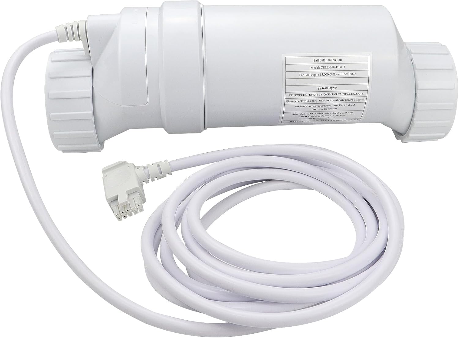 Salt Cell Pool Chlorination System，Salt Generator for Inground Pools Fit for Hayward Salt Cell T3, Up to 15000 Gallon