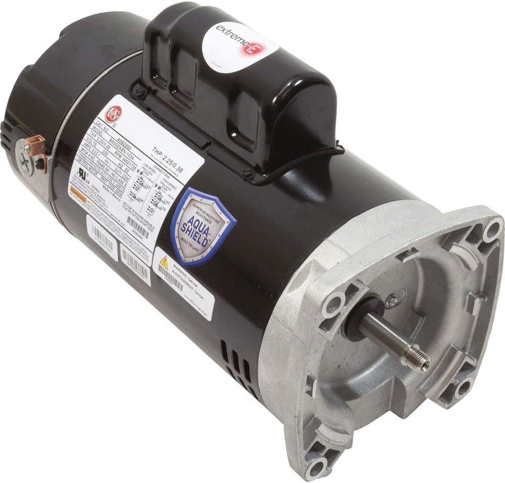 US Motors Motor, 1.5hp, 2-SPD, 230v, 56YFr, SQFL, Full Rate, PE