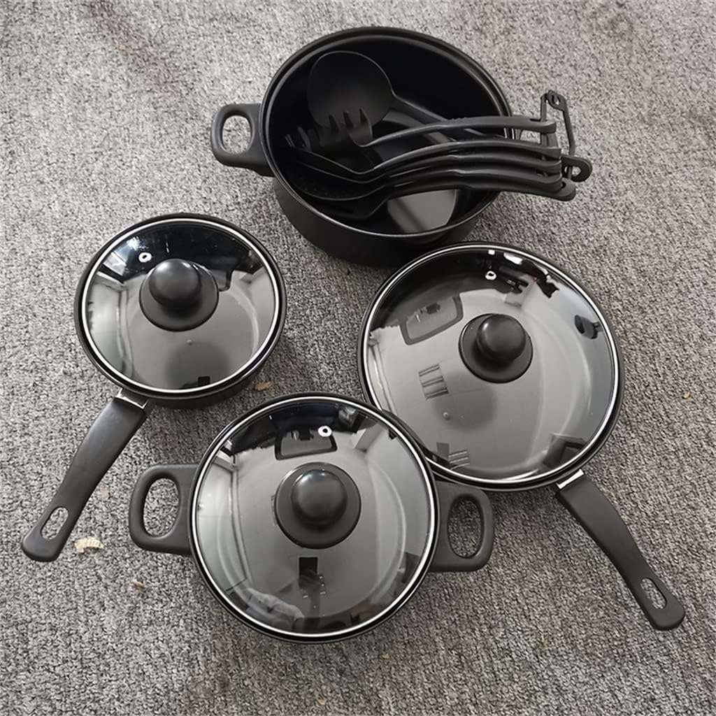 13 Piece Cookware Dishwasher Safe Aluminum Kitchen Set Frying Pan Nylon Kitchen Utensils
