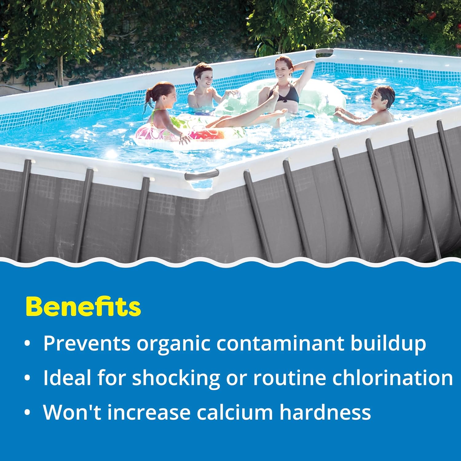 In The Swim Sodium Dichlor Chlorine Shock Granules for Sanitizing Swimming Pools – Fast Dissolving, pH Balanced Sanitizer - 56% Available Chlorine, 99% Sodium-Dichlor – 40 Pound