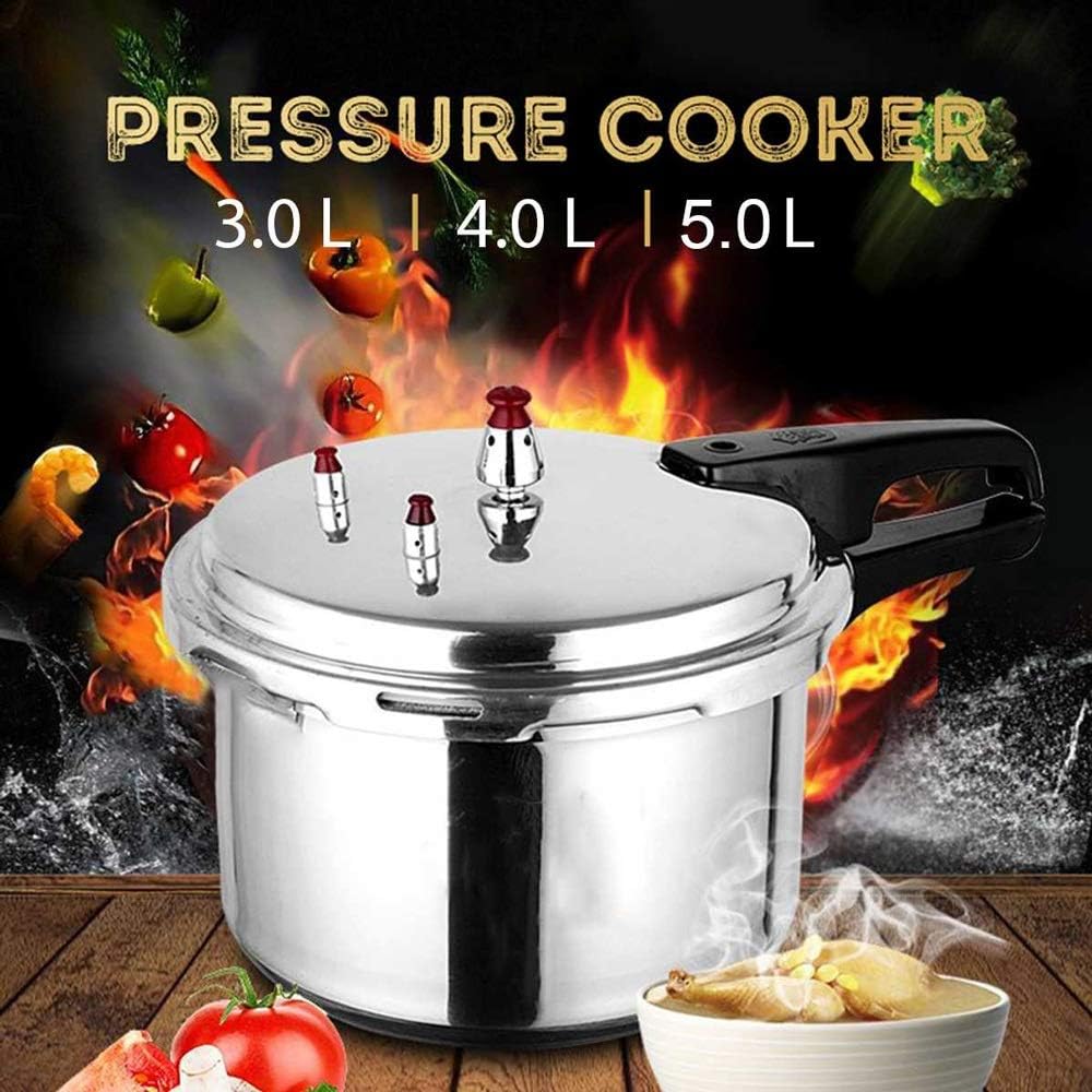 Aluminium Alloy Kitchen Pressure Cooker Gas Stove Cooking Energy-Saving Safety Protection Outdoor Camping Cookware,One Color-0.1 Quarts