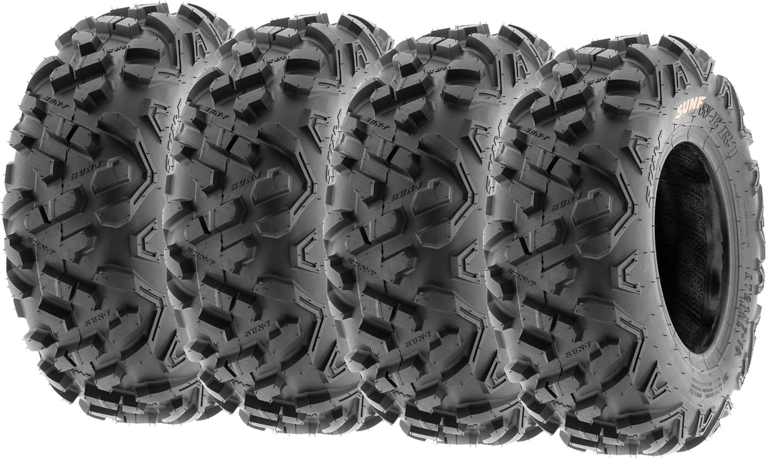 SunF Power.II ATV & Go-Kart Mini Bike Tires 145/70-6 (14x6-6), 6 PR, Tubeless A051, Set of 4