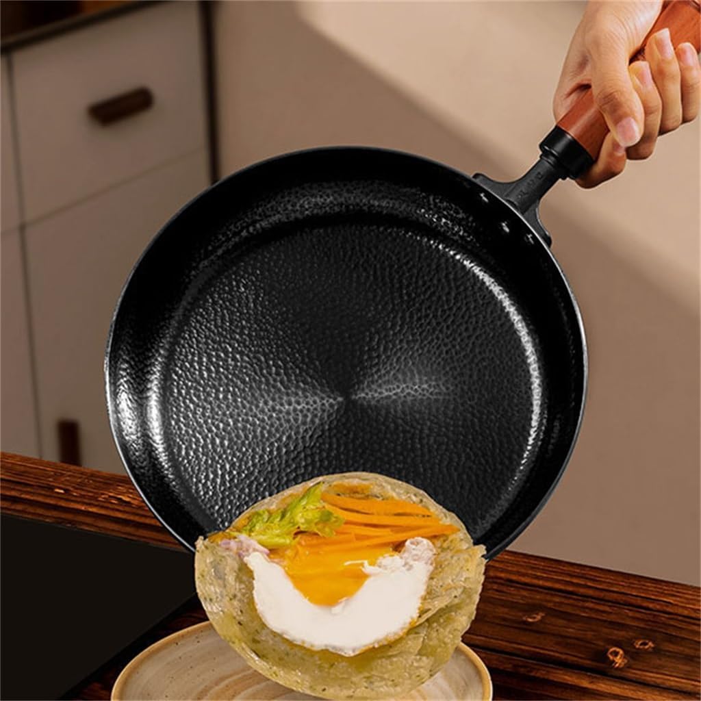 Iron Flat Bottom Frying Pan Hand Forged Stir Extreme For Home Use