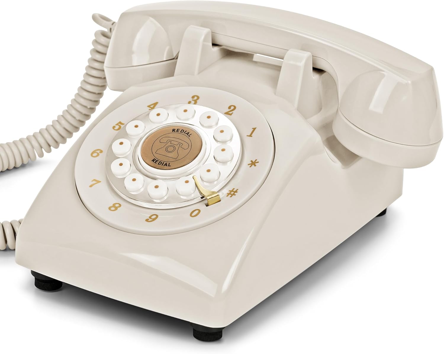 Audio Guest Book Wedding Phone, Audio Phone Guestbook Leave a Message Phone for Bridal Shower Birthday Party Baby Shower Anniversary Engagement Daily (Beige)