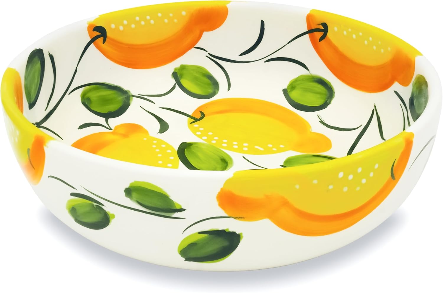 Ceramic Salad Bowl – 11.2 Inch (60 oz) | Handmade in Spain – Large Serving Bowl – Perfect for Soup, Cereal, Ramen, Pasta, Salad, Chips & Fruit – Microwave, Oven & Dishwasher Safe – Lead-Free