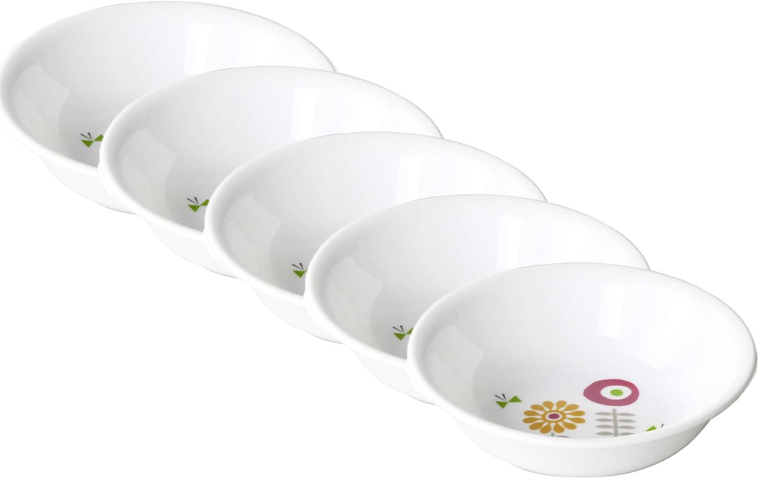 Corelle Small Bowl Set of 5, Dishes, Plates, Crack-Resistant, Lightweight, Microwave & Oven Safe, Dishwasher Safe