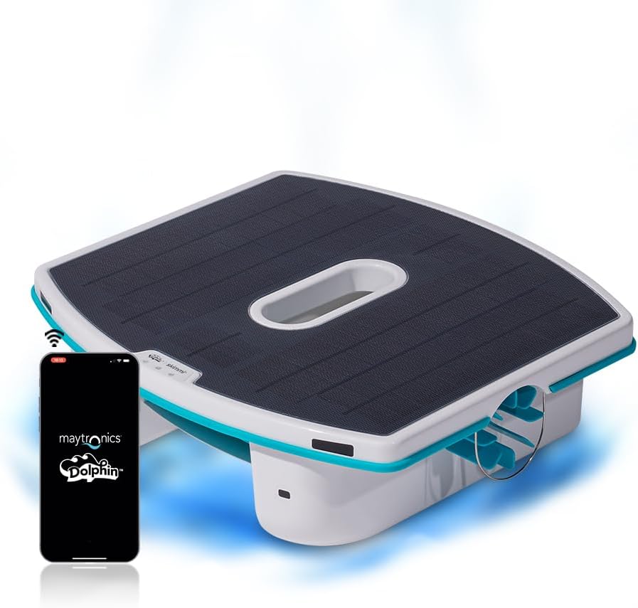 Dolphin Skimmi Automated Pool Skimmer WiFi, Cleans Water Surface with Smart Sensors Solar Charge