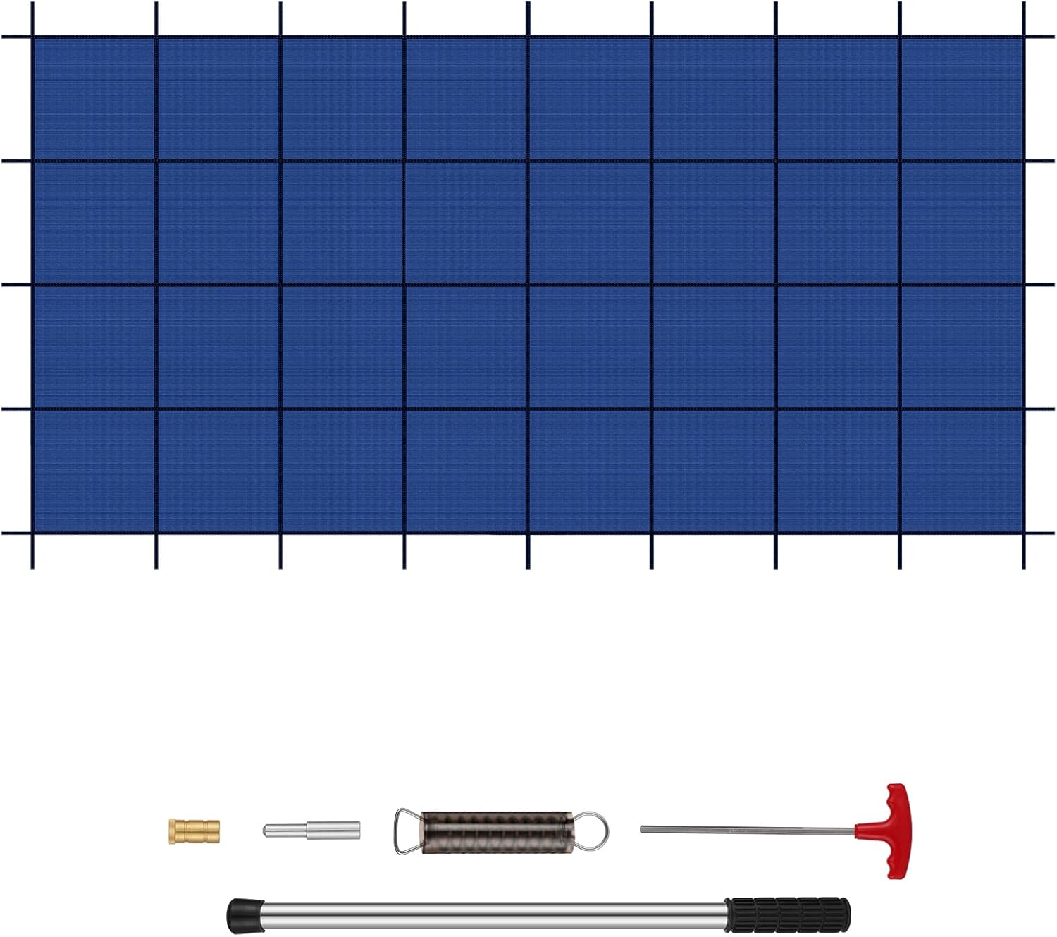 Inground Pool Safety Covers, Fits 18x36ft Rectangle Swimming Pool, High Strength Mesh Safety Pool Cover, Winter Pool Safety Covers with Installation Tools (Blue, Fit 18x36ft Pool)