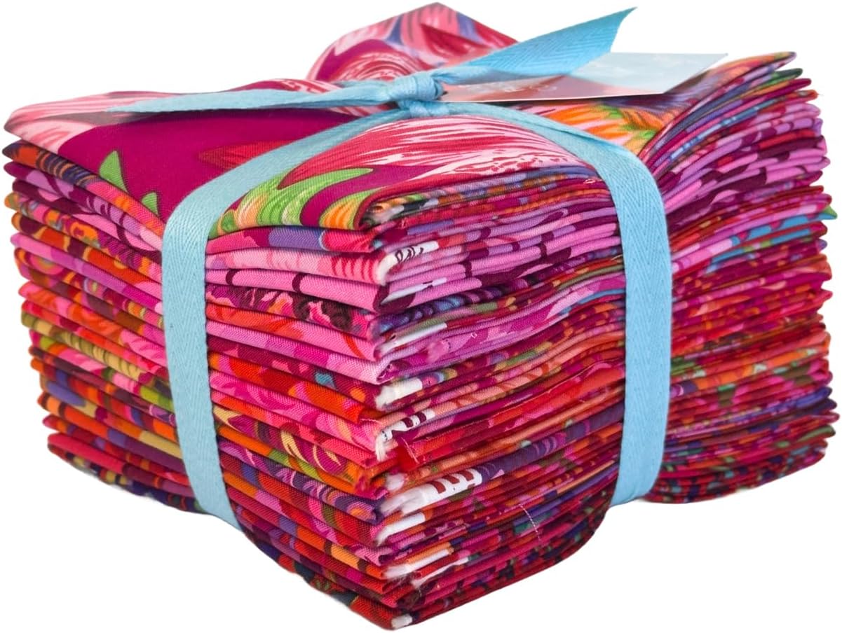 Classics Plus Ruby Fat Quarter Bundle (20 Pieces) by Kaffe Fassett Collective for FreeSpirit (FB4FQGP.Ruby)
