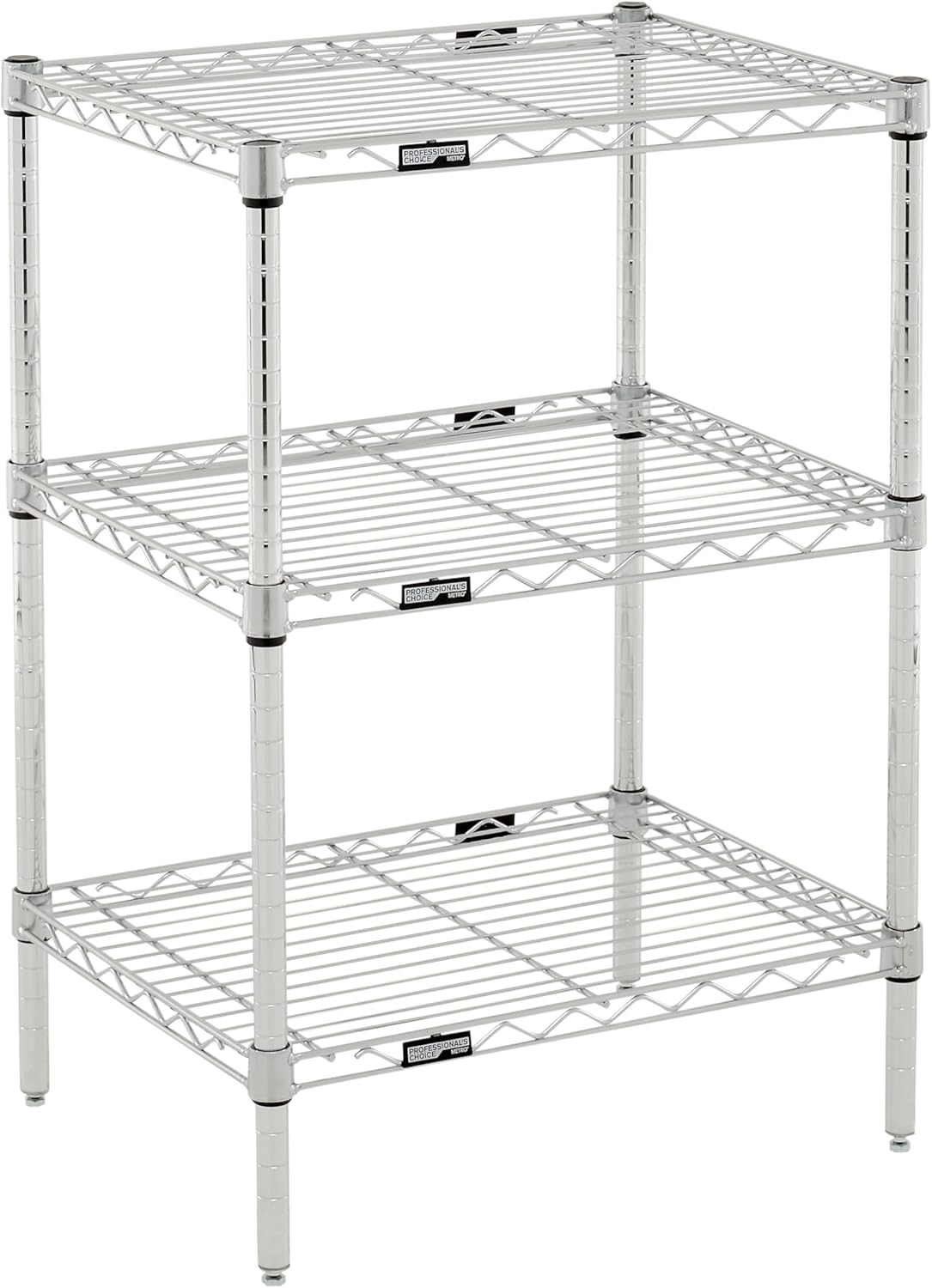 METRO Professional's Choice Commercial-Grade NSF Shelving Unit - Multipurpose Adjustable Wire Shelf for Home, Garage, Kitchen and More - 3 Shelves, 18