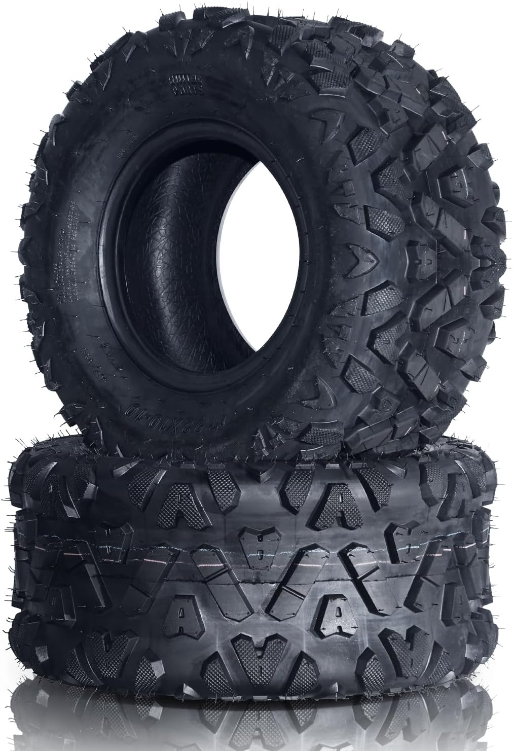 Set of 2 22x10.00-10 ATV UTV Tires 22x10x10 All Terrain Spare Tires 4PR Tubeless