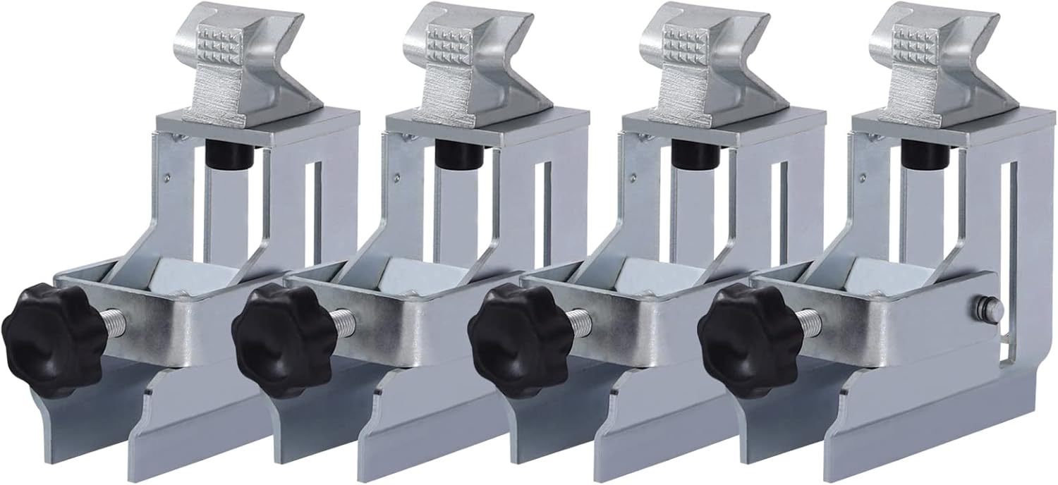 Tire Changer Adapter, 4pcs Motorcycle Tire Picking Clamps, Motorcycle Tire Clamp for Tire Changer, Silver Black