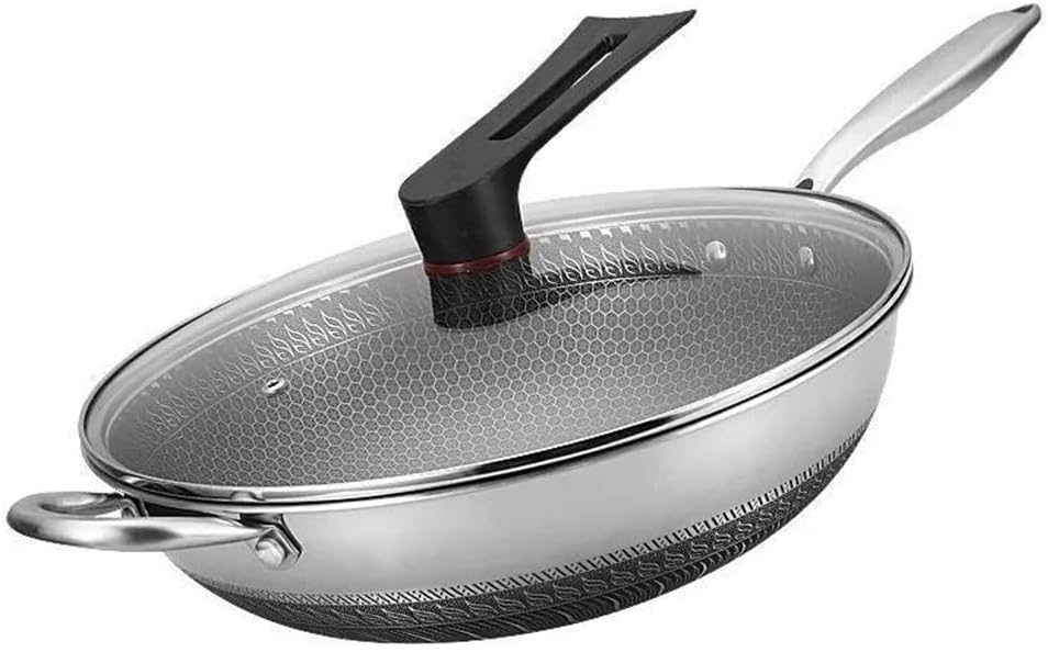 Stainless Steel Frying Pan Non-stick Household Uncoated Universal