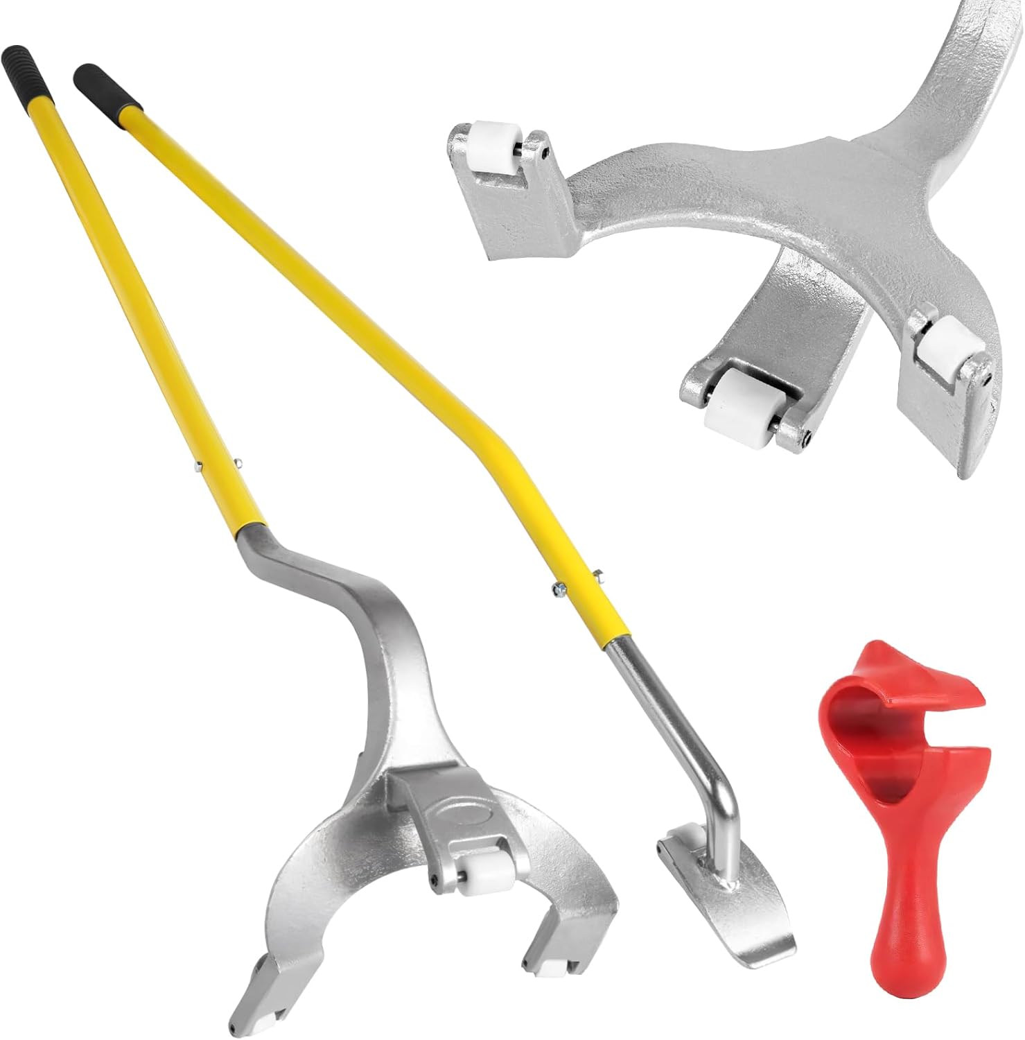 YELLOW JACKET Tire Mount Demount Tool, 22.5 to 24.5 inches, 3PCS Tire Changer Demount Tool with Extra Bead Keeper, Tire Changing Tools for Car Repairing Adapted to Aluminum and Steel Rims, Yellow