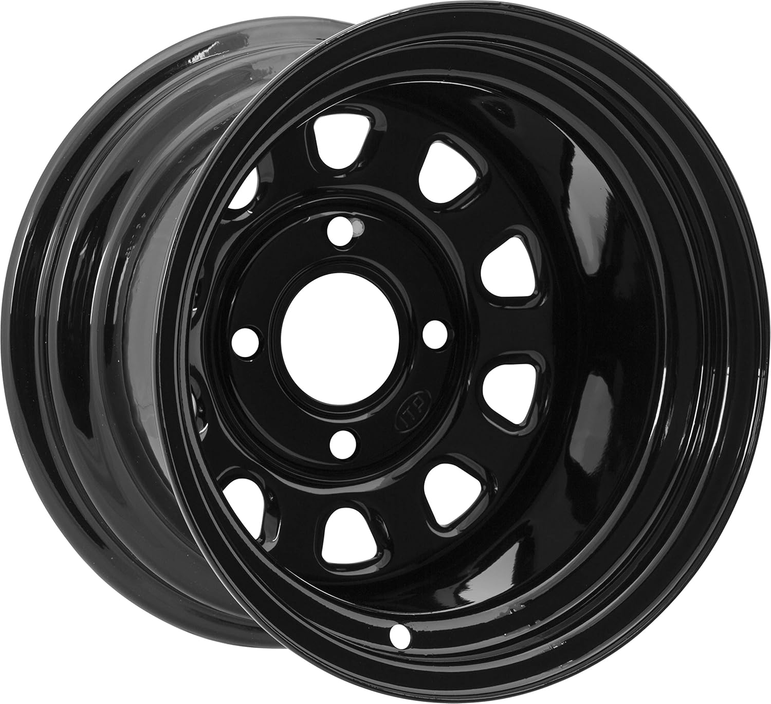 ITP Delta Steel Wheel (Front/Rear / 14X7 4/156 4+3 12mm) (Black) Compatible with 14-19 Polaris RANRZR1000XE