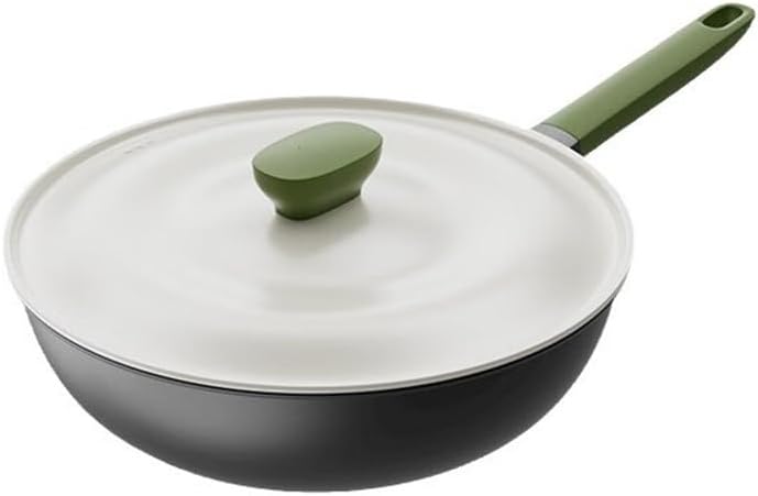 Milk Cover Pot Kitchen Household Pan Stir-fry Iron 30cm Flat Bottom Easy To Clean