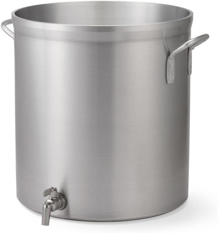Vollrath 68631 Wear-Ever 32 Quart Aluminum Stock Pot with Faucet