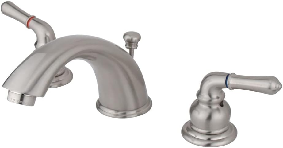 Kingston Brass KB961B Magellan Widespread Bathroom Faucet, 5-3/4 inch in Spout Reach, Polished Chrome