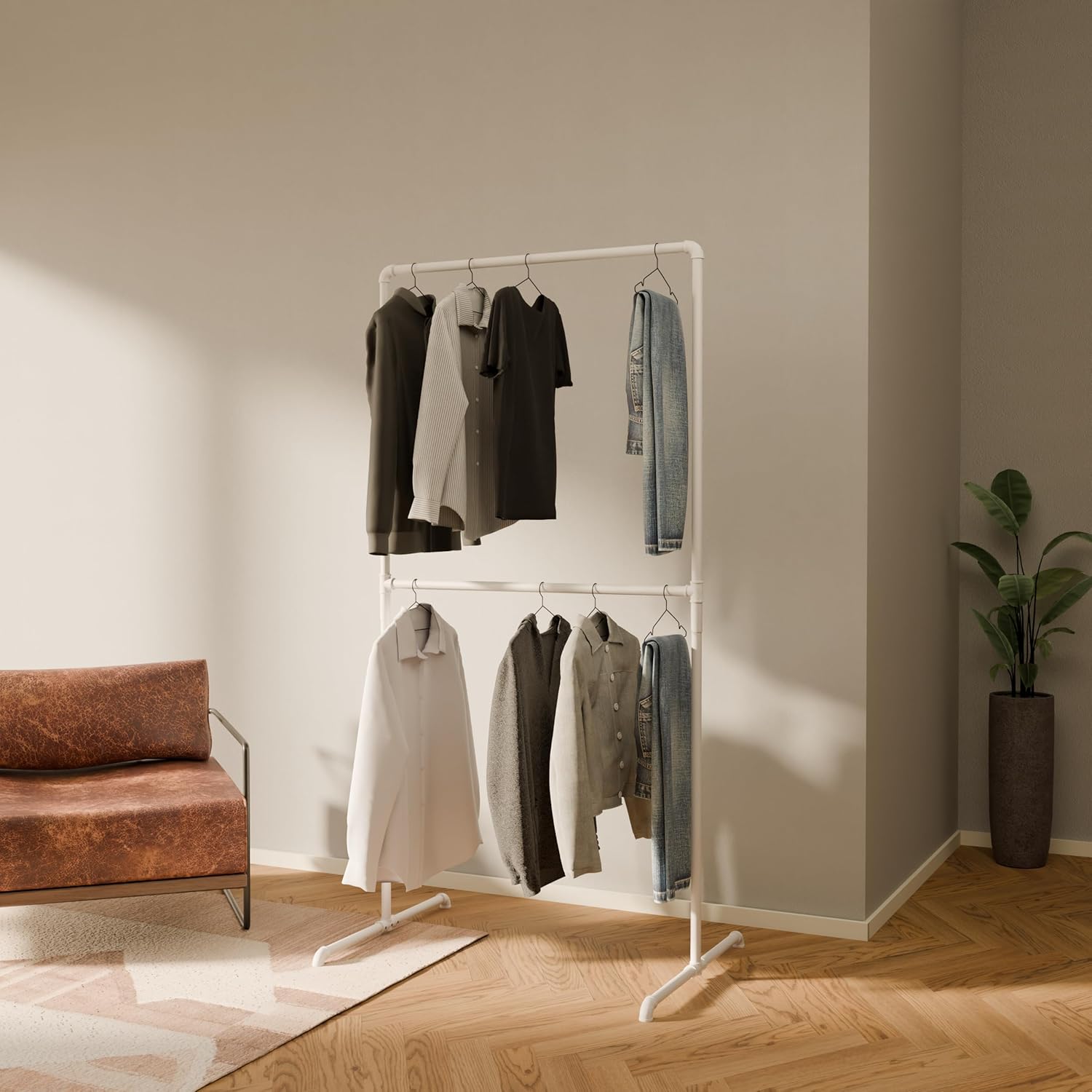 pamo White Clothing Rack – 38.98