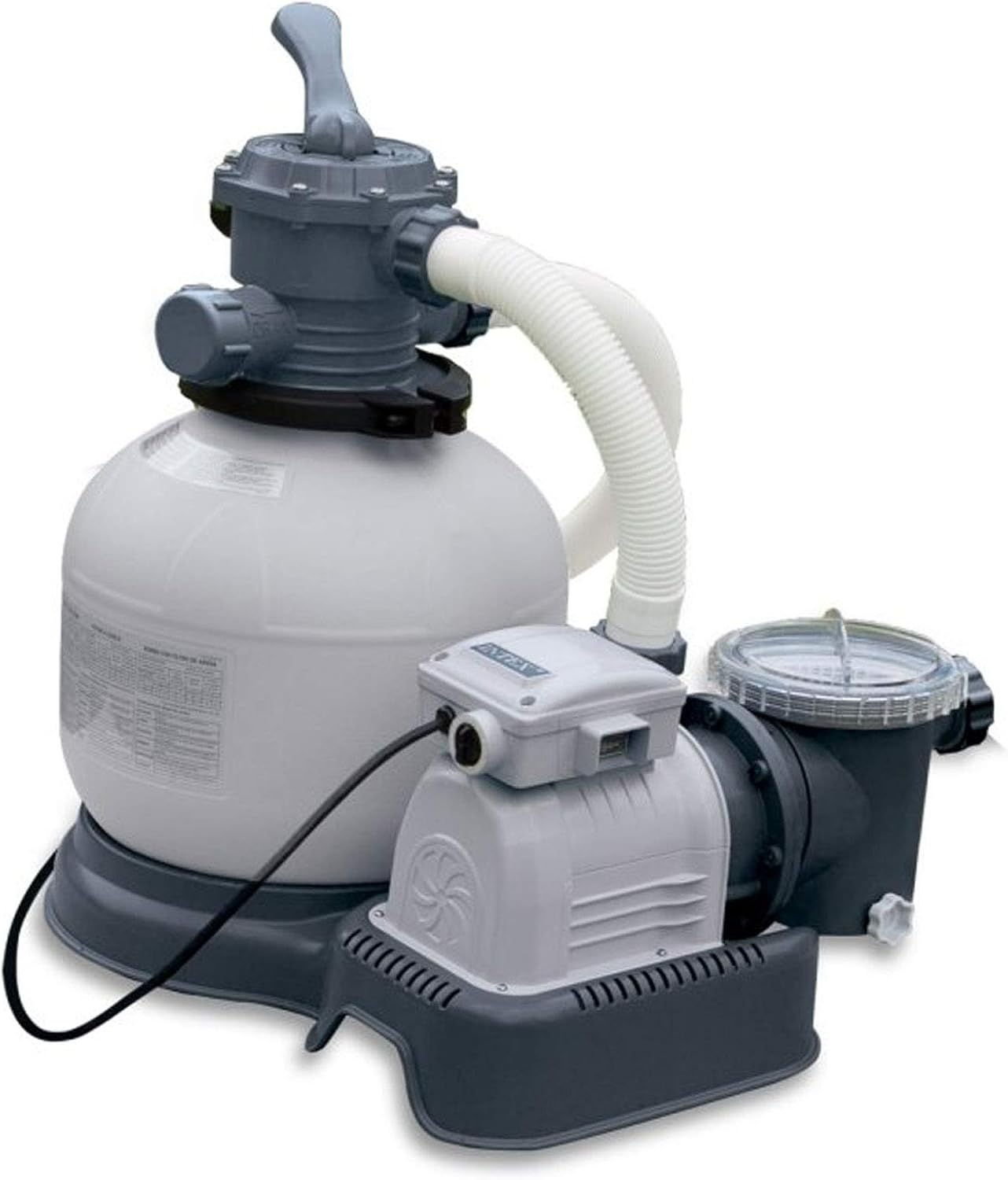 Intex Krystal Clear Sand Filter Pump for Above Ground Pools, 2800 GPH Pump Flow Rate, 110-120V with GFCI