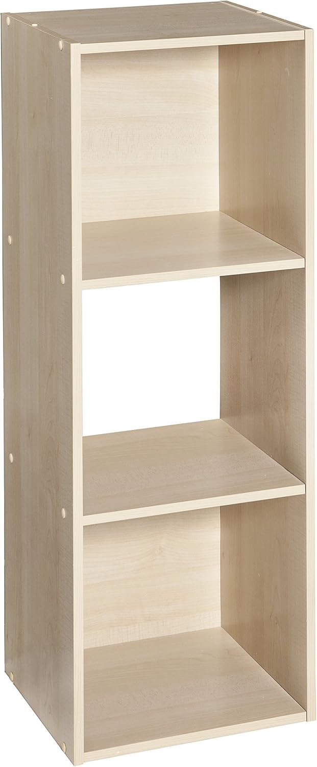 ClosetMaid Cubeicals 9 Cube Storage Shelf Organizer Bookshelf, Square Shape, Easy Assembly - Birch Wood Finish