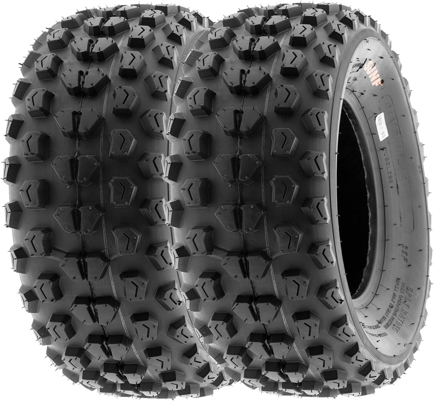 SunF 21x7-10 ATV UTV Knobby Tire 21x7x10 Replacement 6 PR A017 - PAIR of 2