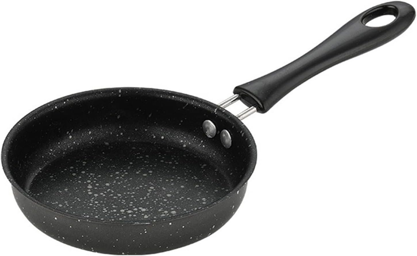 Stainless Steel Saucepan, Non-Stick Frying Pan, Mini Omelette Skillet, Ceramic Titanium Interior for Pancakes, Eggs, and Soup, Single Handle, Easy to Clean