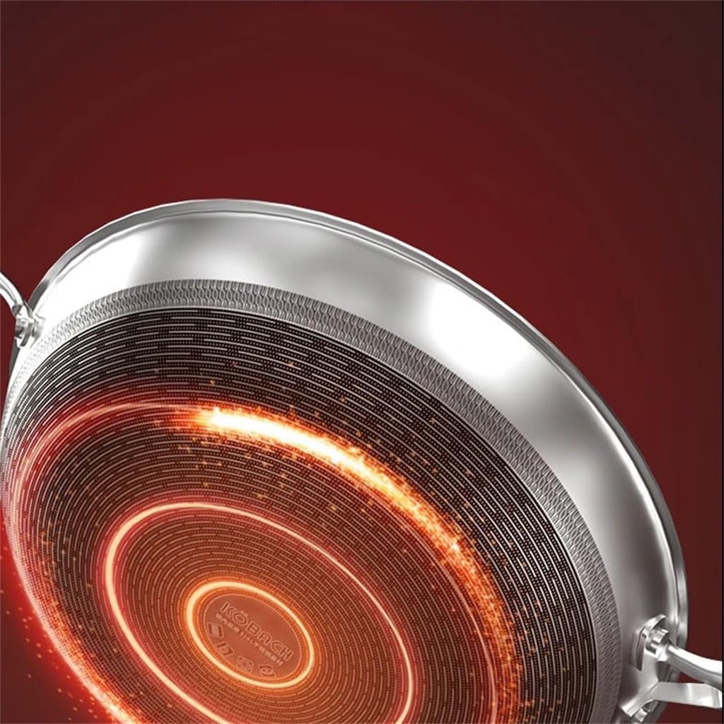 Stainless Steel Frying Pan Double-sided Honeycomb Non-stick Gas Cooker Induction Universal