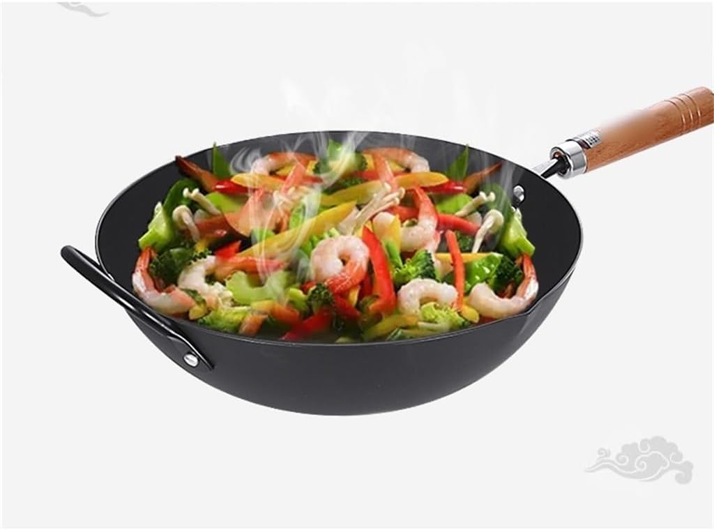 Iron Skillet Pan Non-stick Non-coated Frying Induction Cooker Universal Cookware